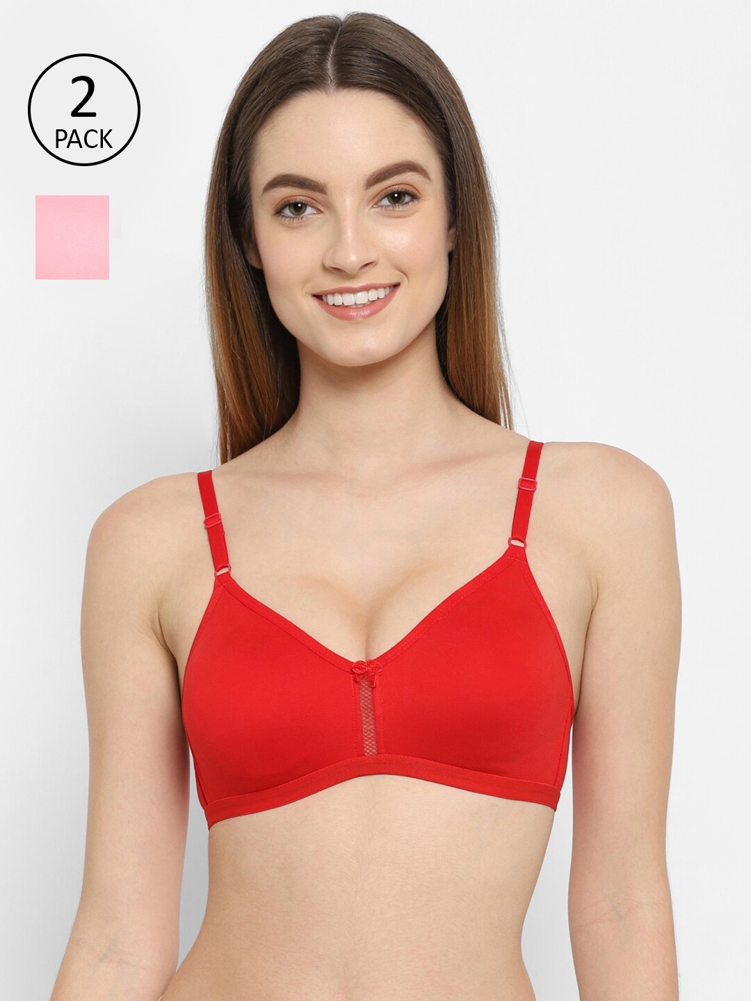 

Floret Pack of 2 Red & Pink T-shirt Bra Katrina_Red-Pink_30B