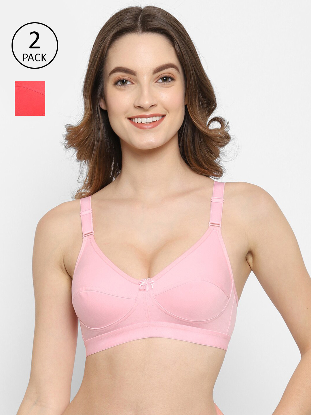 

Floret Pack Of 2 Pink & Red T-shirt Bra
