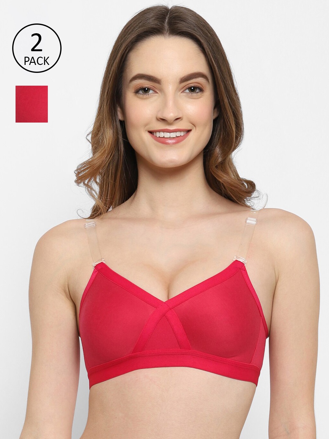 

Floret Set-2 Magenta Minimizer Bra