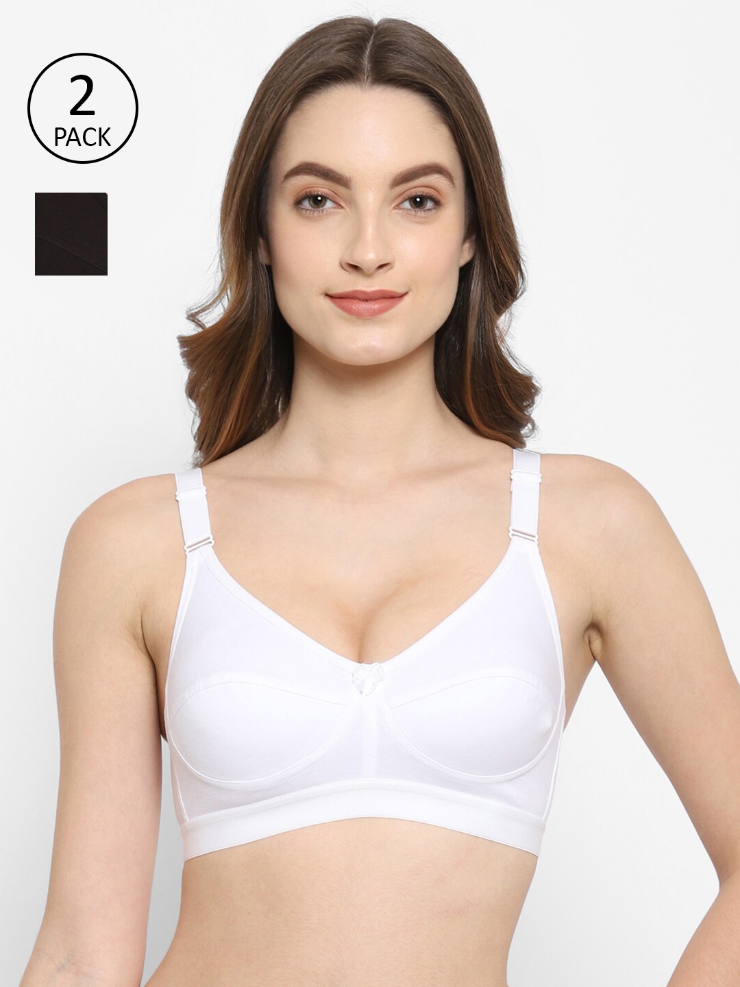 

Floret Pack of 2 White & Black T-shirt Bras