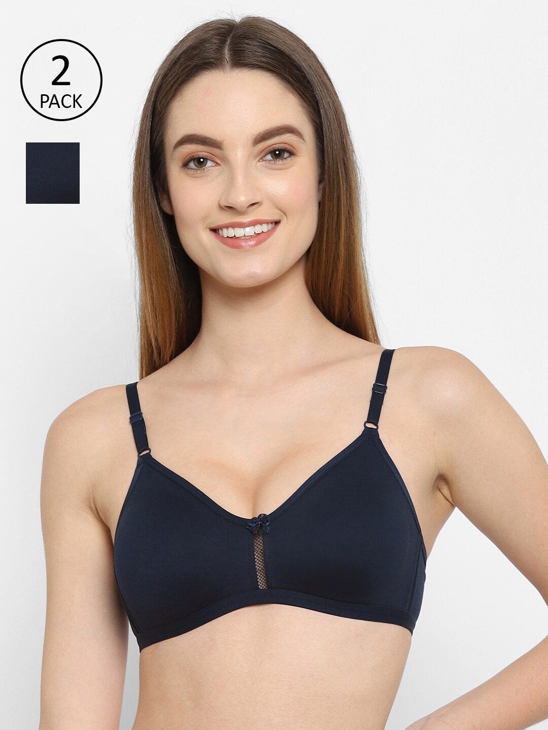 

Floret Pack Of 2 Navy Blue T-shirt Bra