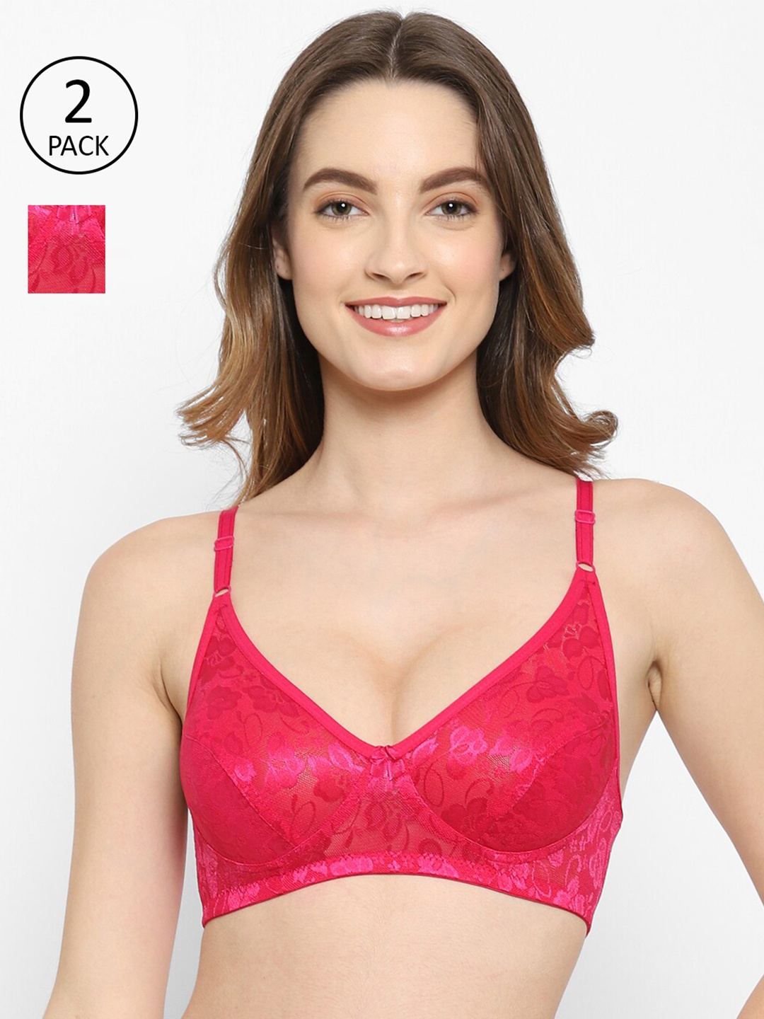

Floret Pack of 2 Magenta T-shirt Bra Akansha_Magenta-Magenta_30B-Magenta