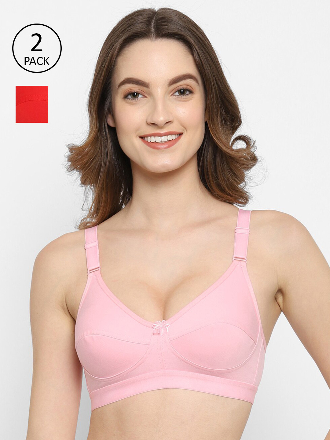 

Floret Pack Of 2 Pink & Red T-shirt Bra