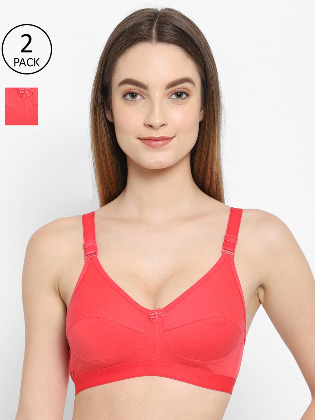 

Floret Set-2 Pink T-shirt Bra