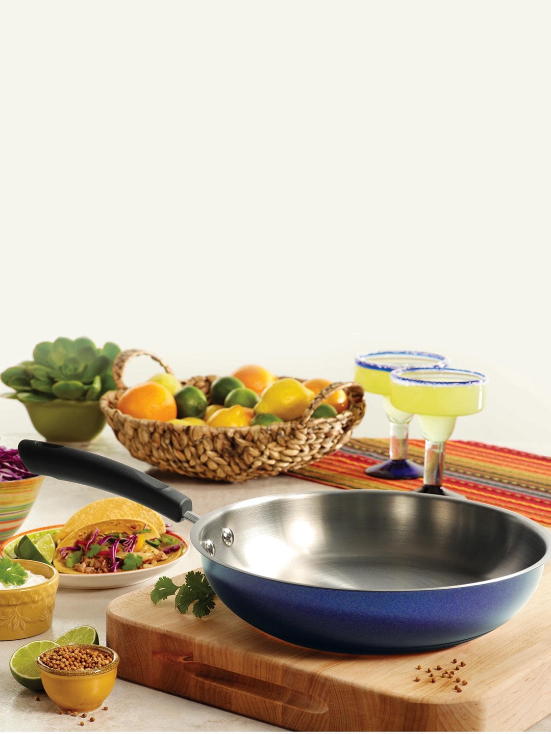 

MEYER Blue Centennial Nickel Free Stainless Steel Frying Pan 22 cm