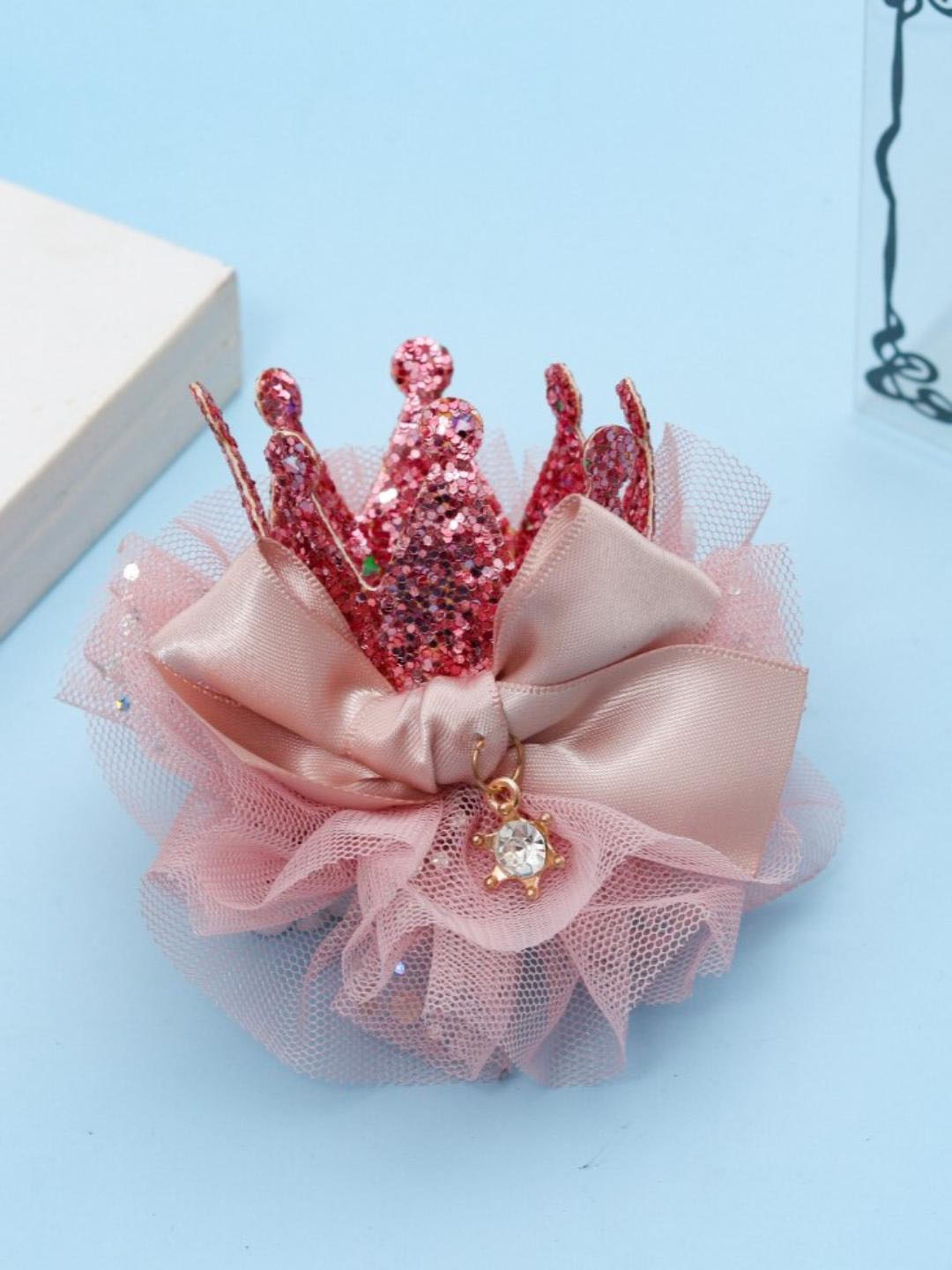 

Yellow Bee Girls Pink Embellished Alligator Hair Clip