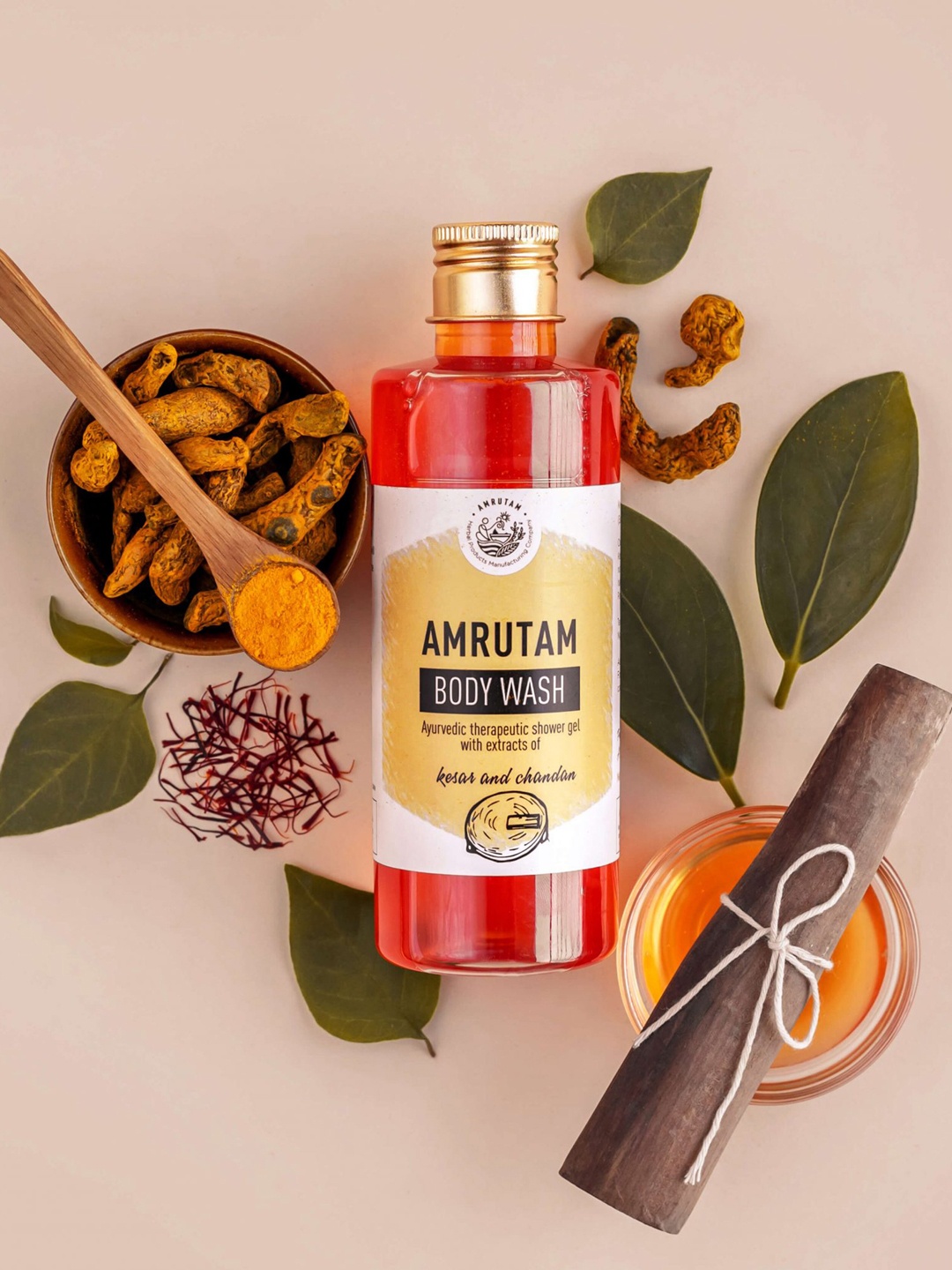 

AMRUTAM Orange Kesar Chandan Sustainable Body Wash 200ml