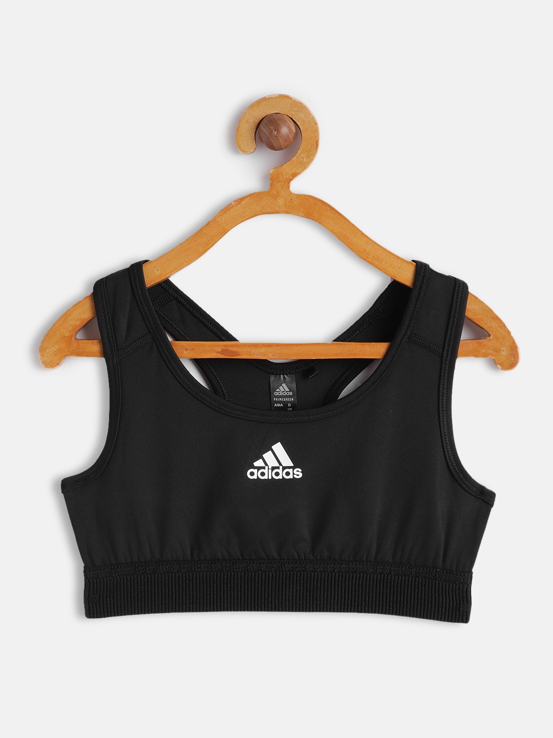 

ADIDAS Girls Black Solid Sustainable Sports Bra