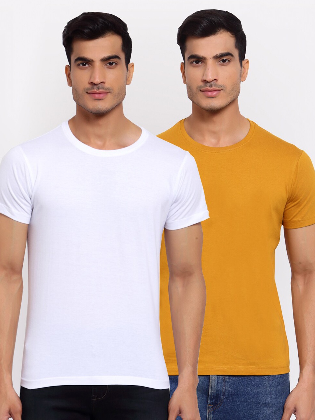 

FERANOID Men Pack Of 2 T-shirt, White
