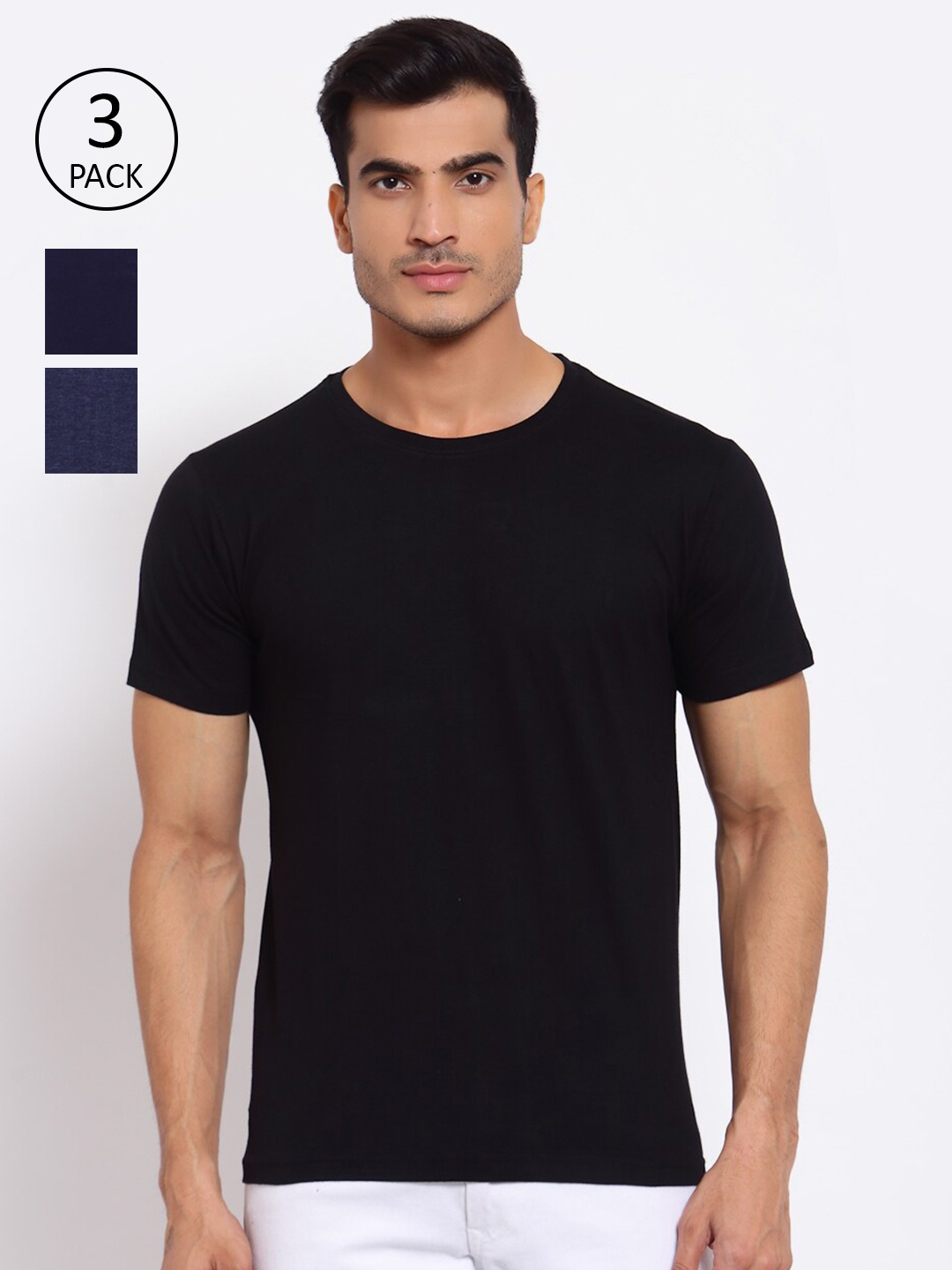 

FERANOID Men Black 3 Pockets T-shirt