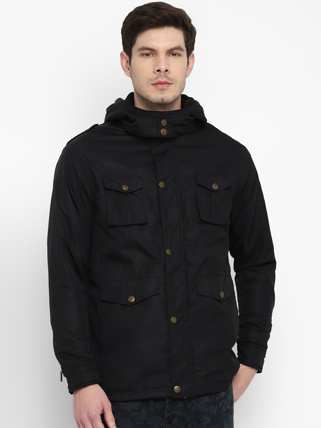 

Red Chief Men Black Water Resistant Tailored Jacket