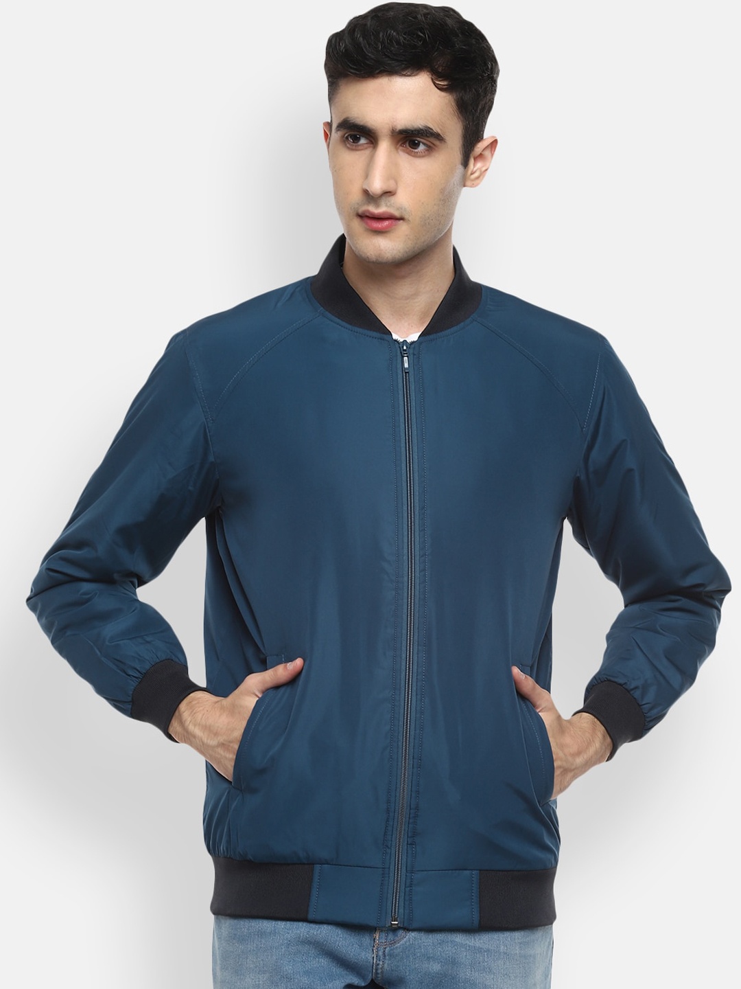 

Red Chief Men Blue Water Resistant Bomber Jacket