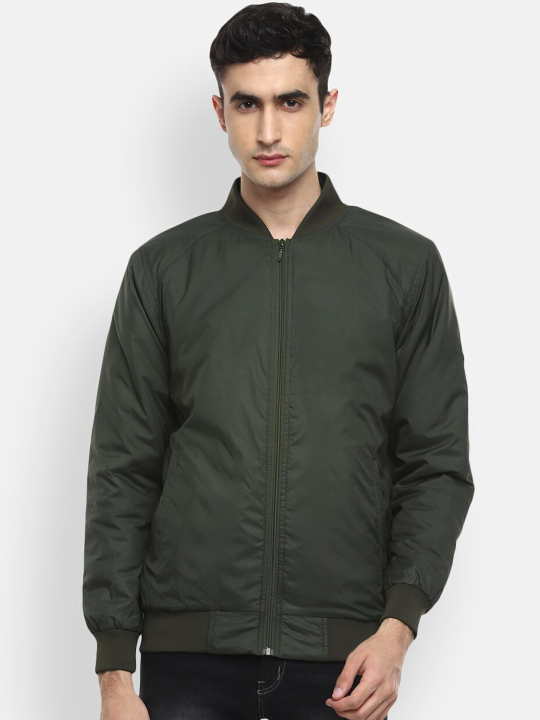 

Red Chief Men Olive Green Water Resistant Padded Jacket