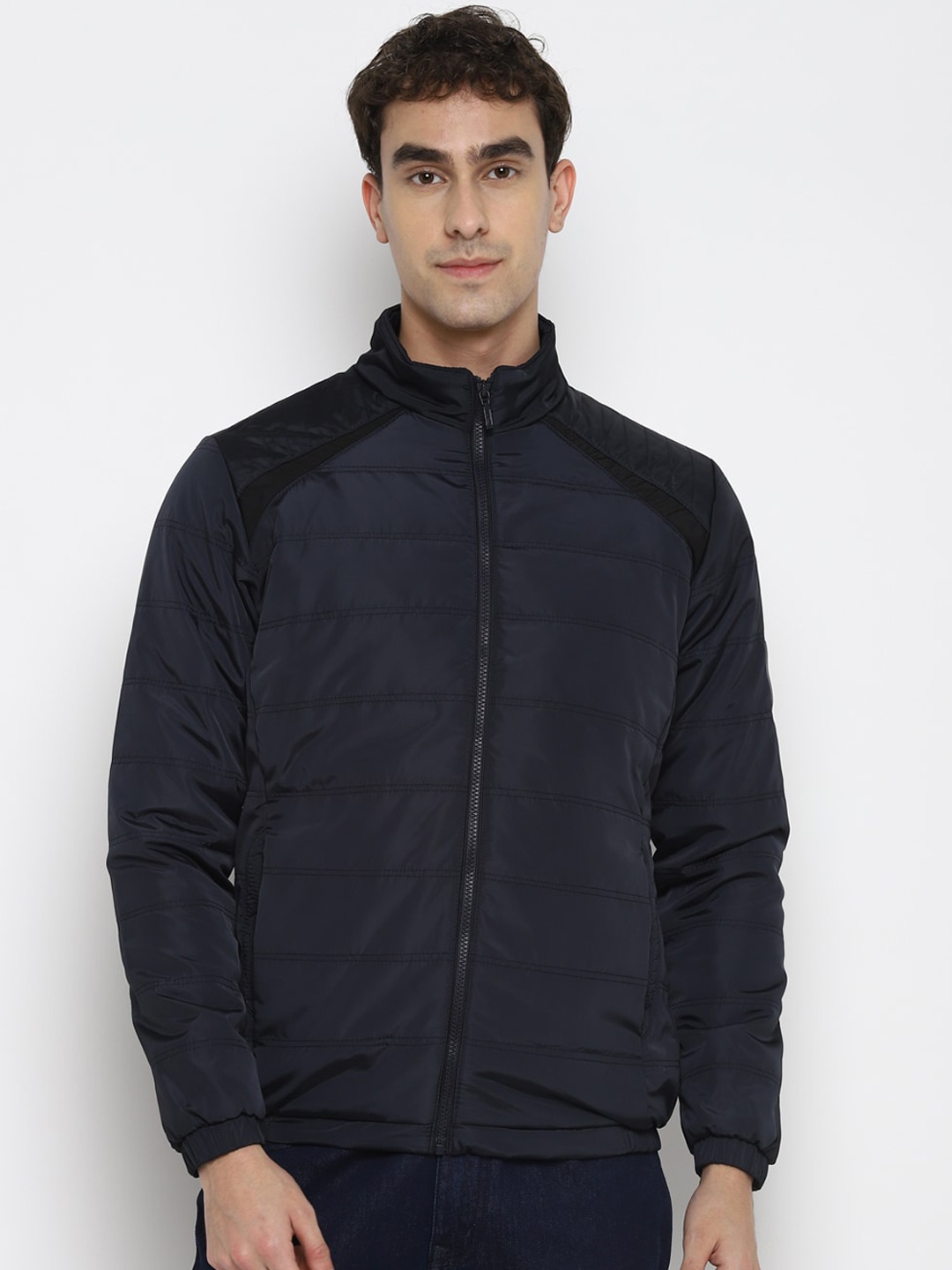 

Red Chief Men Navy Blue Water Resistant Padded Jacket