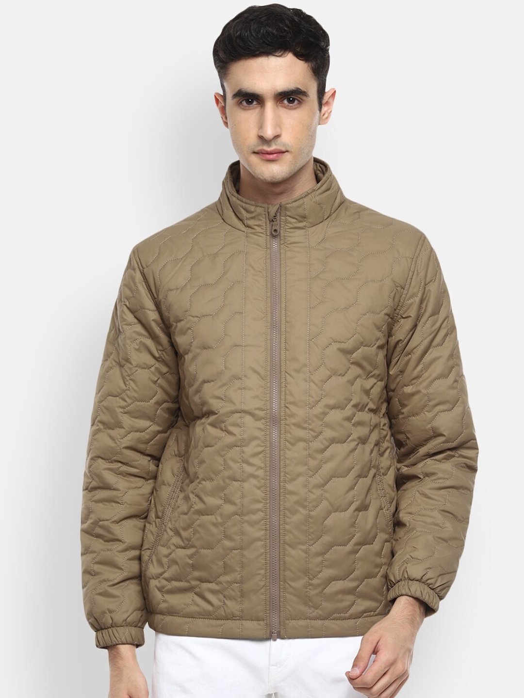 

Red Chief Men Beige Water Resistant Puffer Jacket