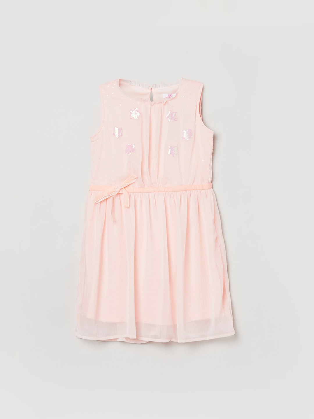 

max Peach-Coloured A-Line Dress