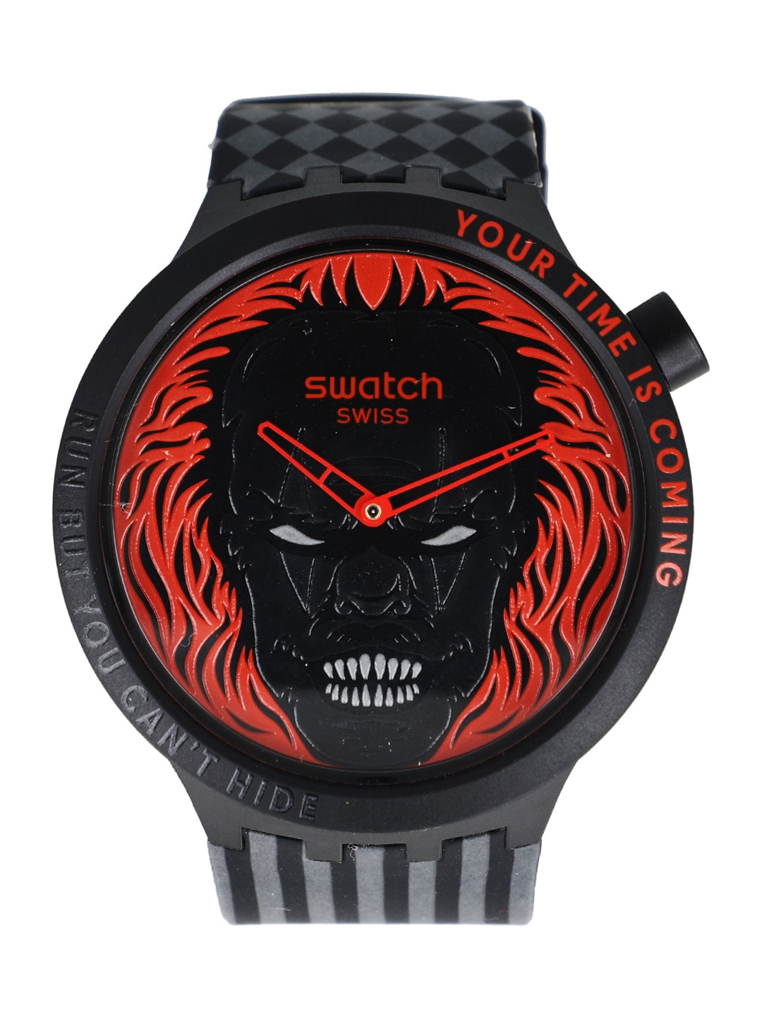 

Swatch Unisex Black Mother of Pearl Dial & Black Bracelet Style Straps Water Resistant Analogue Watch SB01B128