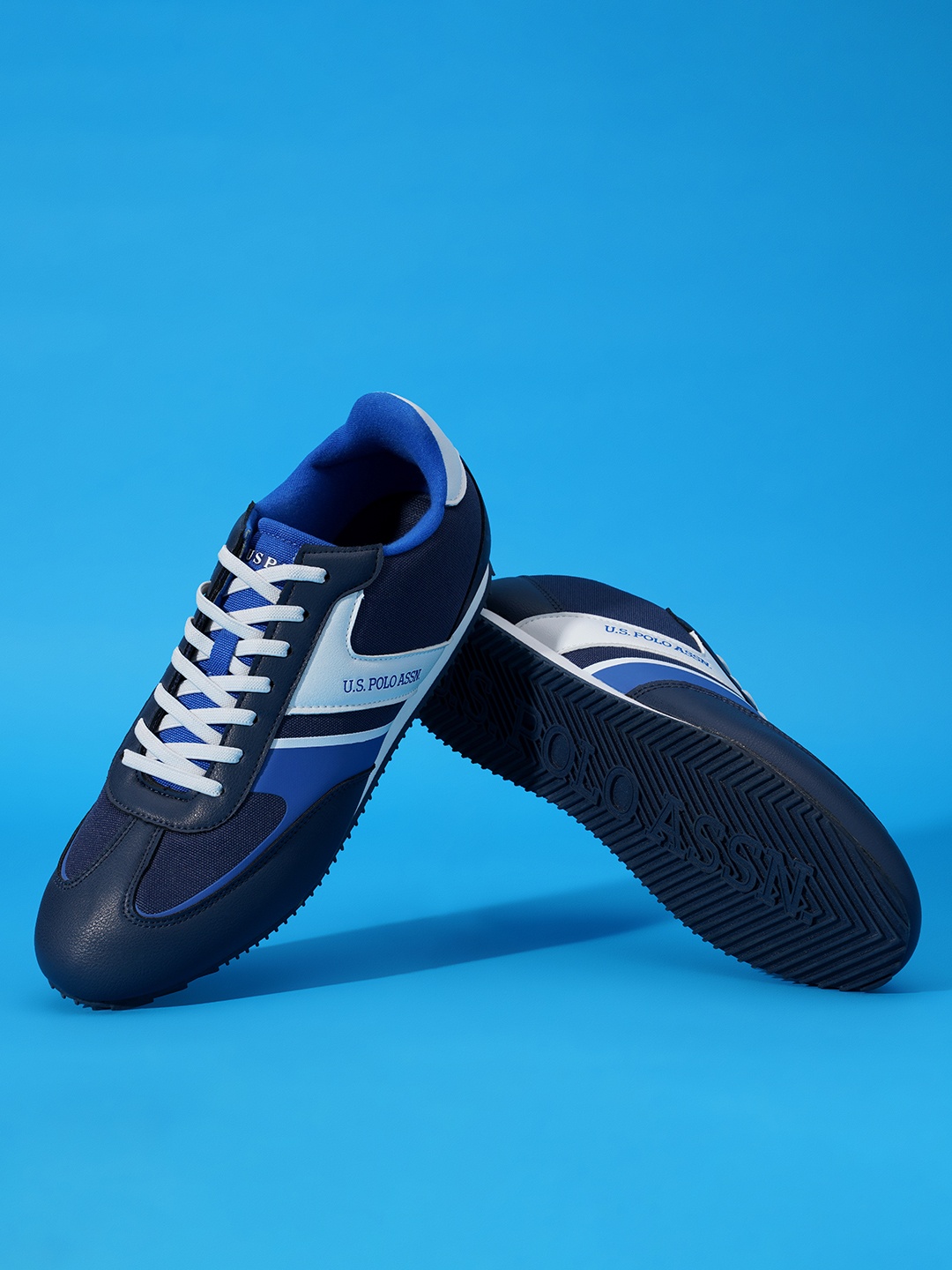 

U S Polo Assn Men Navy Blue Colourblocked ADLER Sneakers