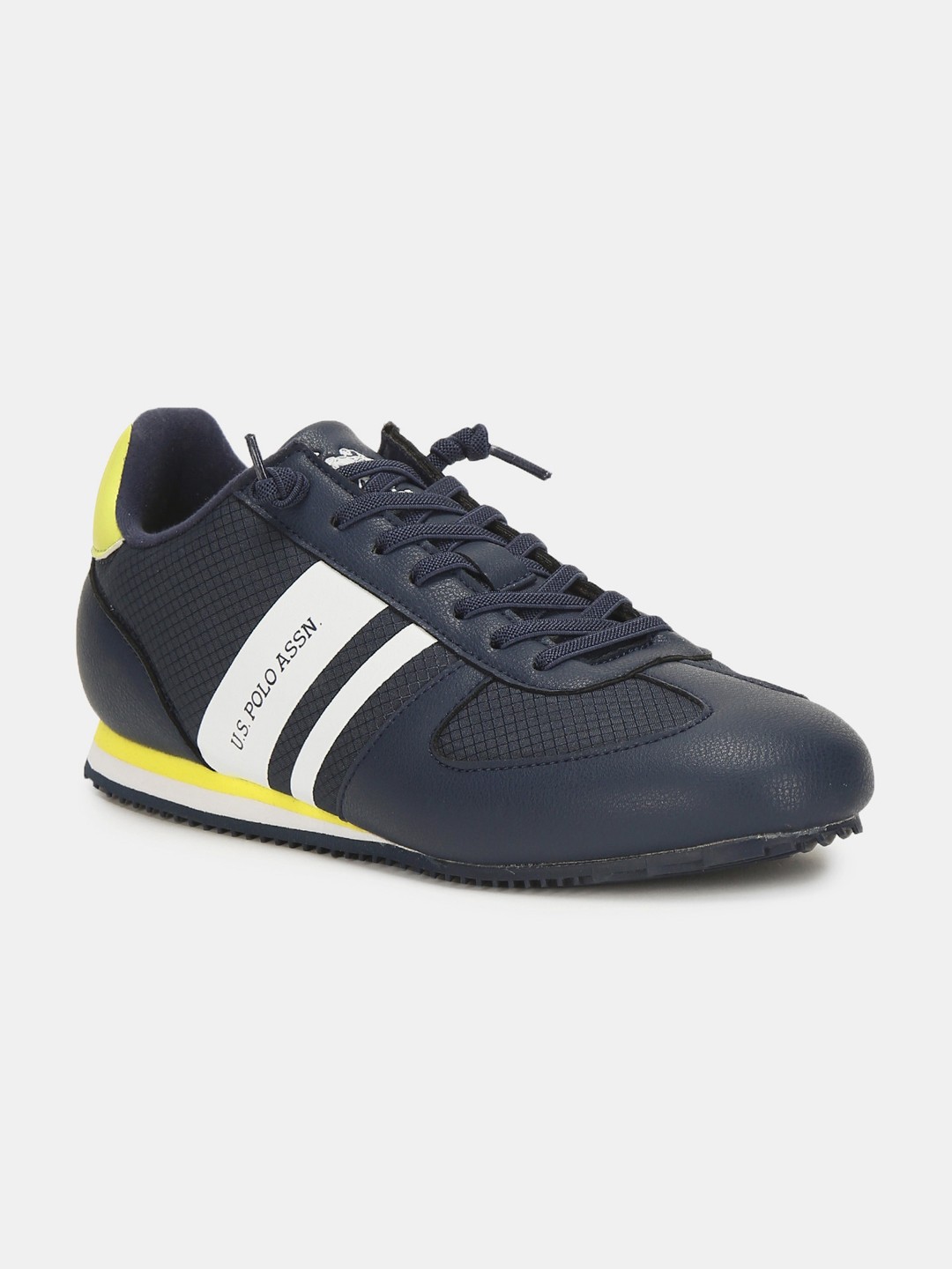 

U S Polo Assn Men Navy Blue Colourblocked PU Sneakers