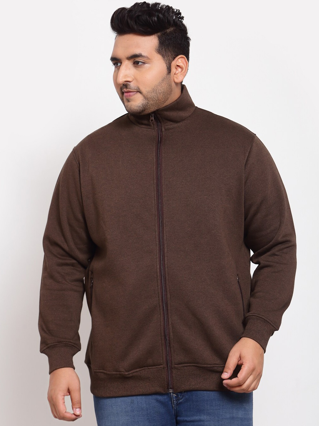 

plusS Men Brown Plus Size Sweatshirt