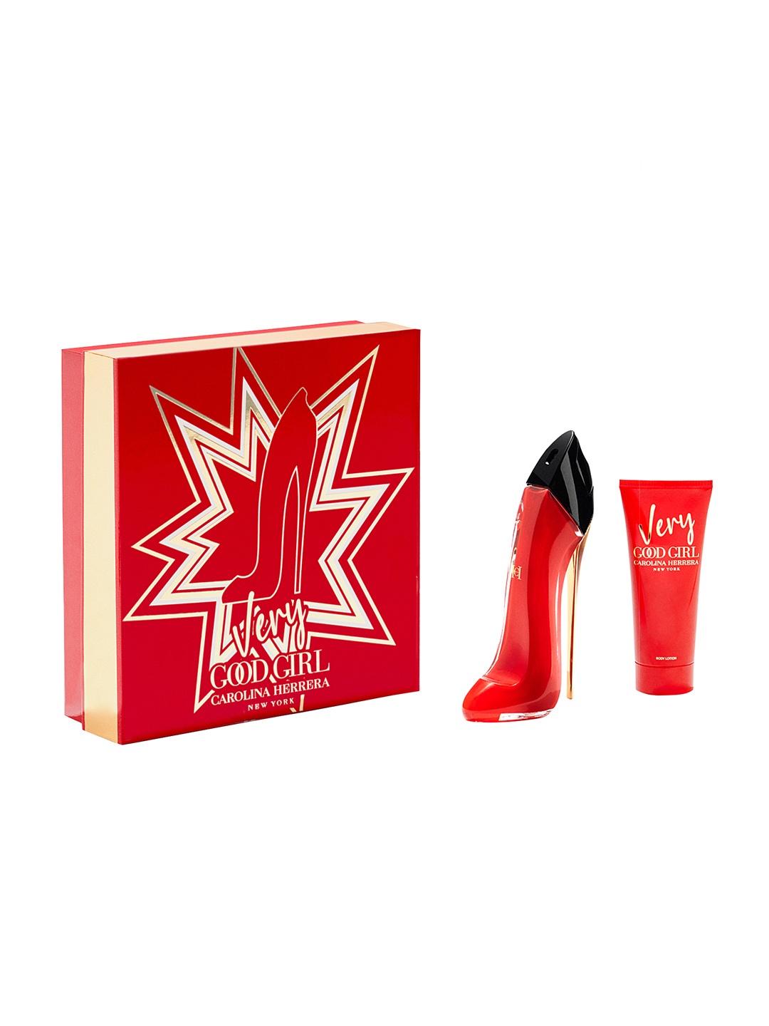 

Carolina Herrera Very Good Girl Eau de Parfum 80Ml With Body Lotion 100Ml, Transparent