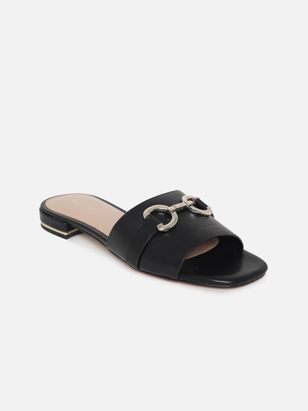 

ALDO Women Black Embellished Open Toe Flats