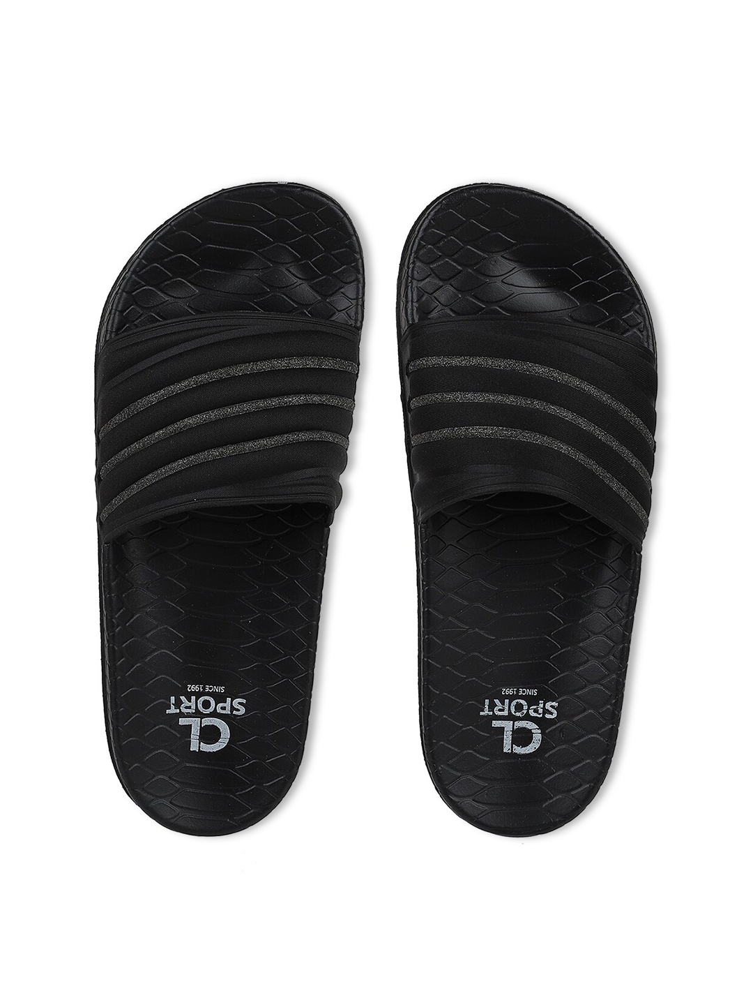 

Carlton London sports Women Black & White Sliders