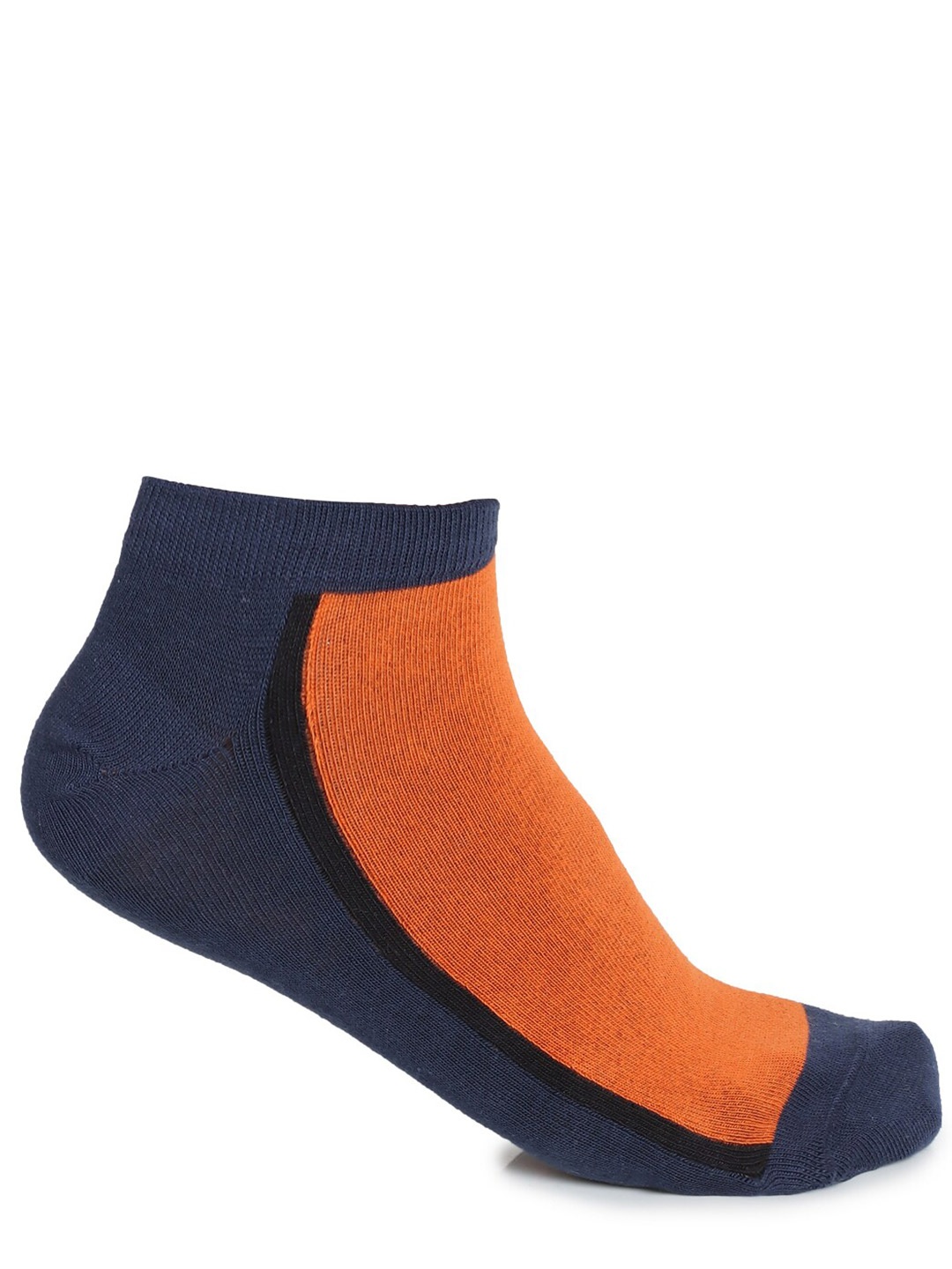 

Jack & Jones Unisex Blue & Orange Patterned Cotton Ankle-Length Socks