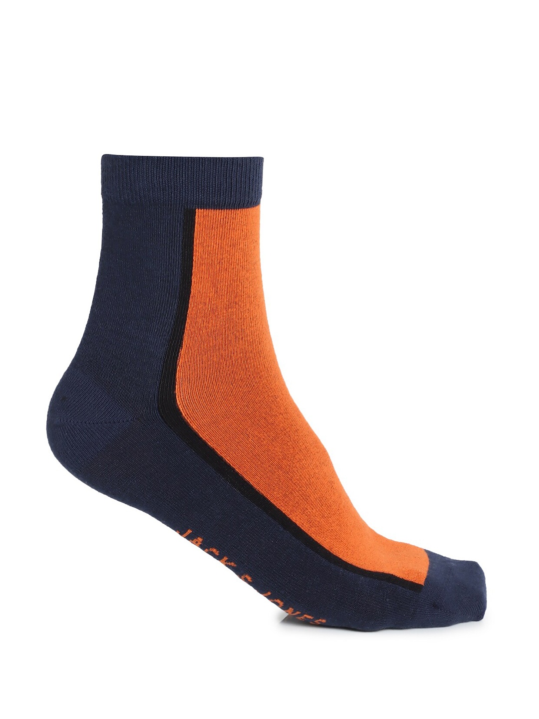 

Jack & Jones Unisex Blue & Orange Colourblocked Cotton Above Ankle-Length Socks