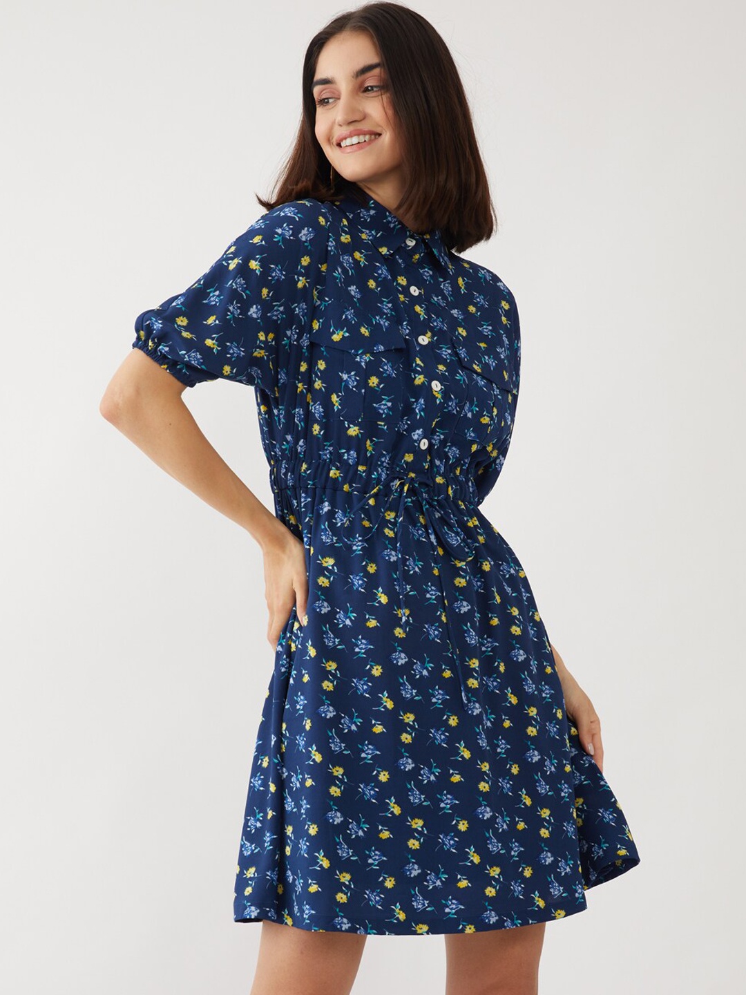 

Zink London Blue Floral Dress