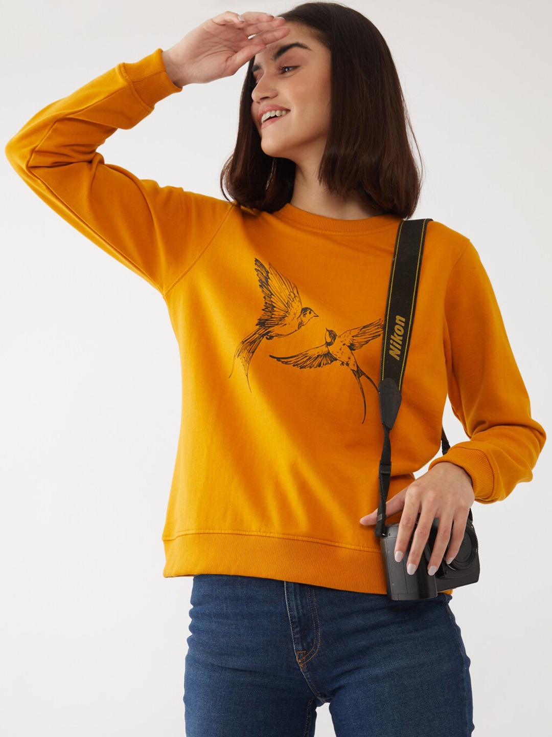 

Zink London Women Yellow Sweatshirt