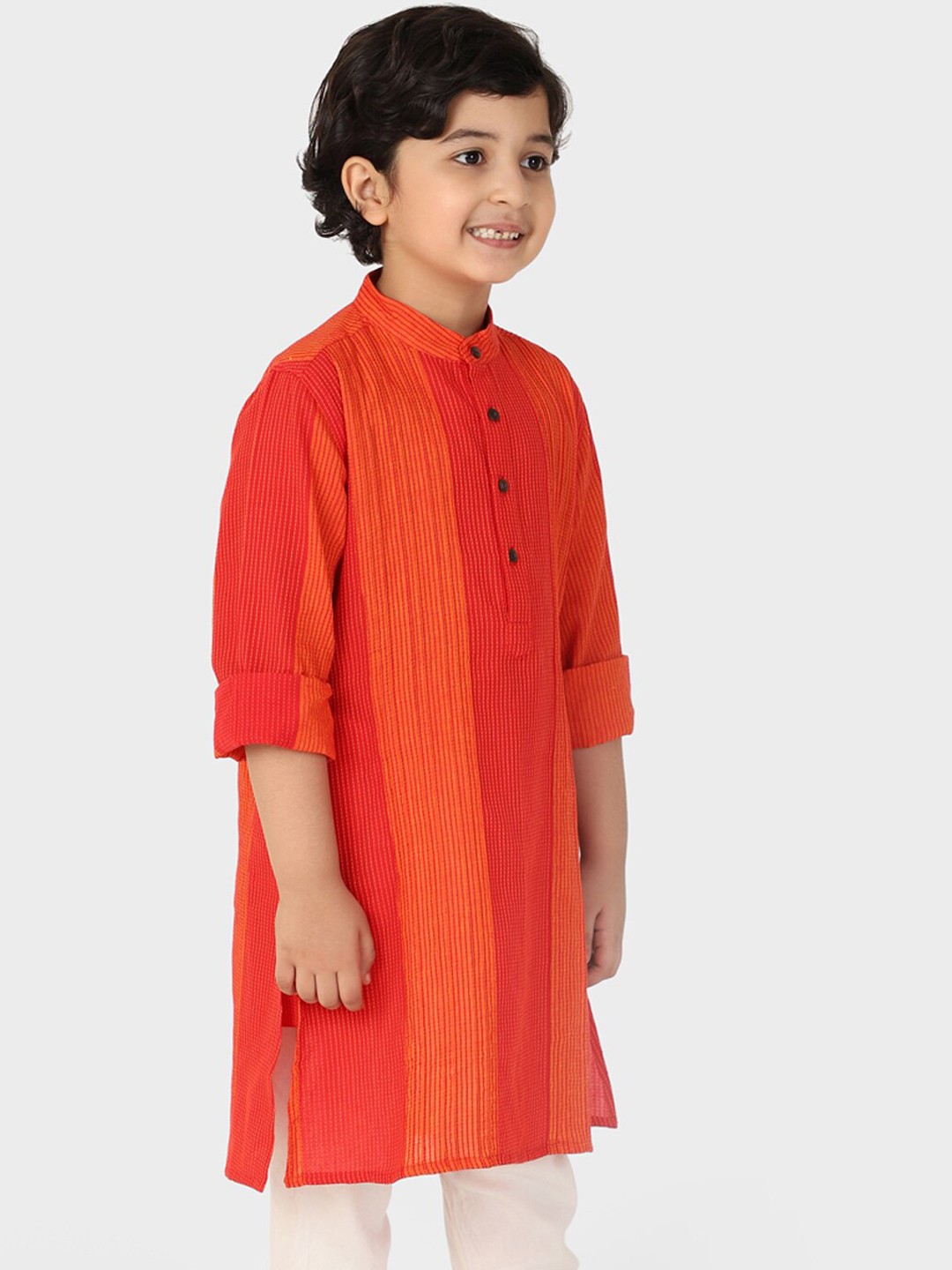 

Fabindia Boys Red Thread Work Kurta