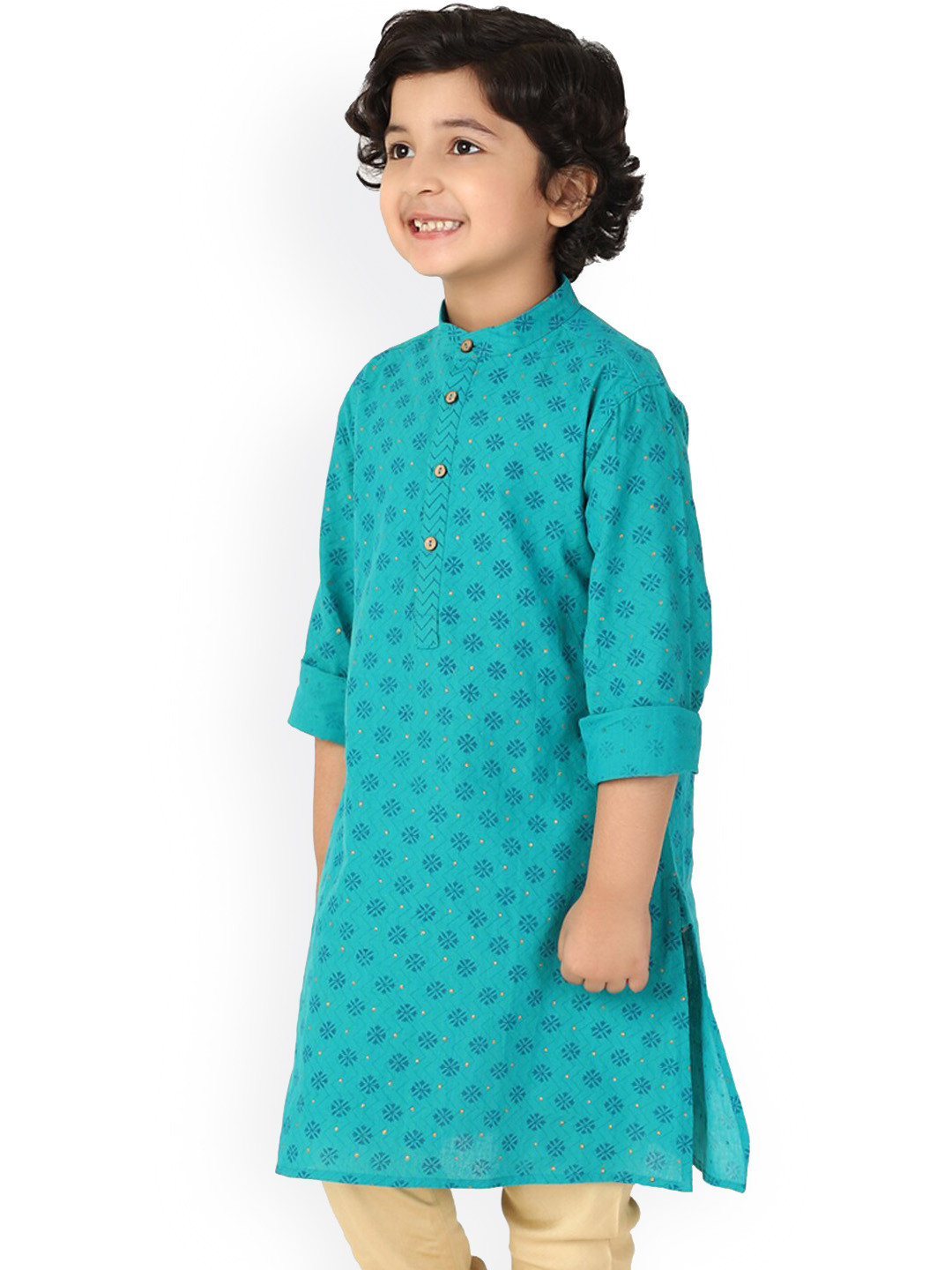 

Fabindia Boys Green Kurta