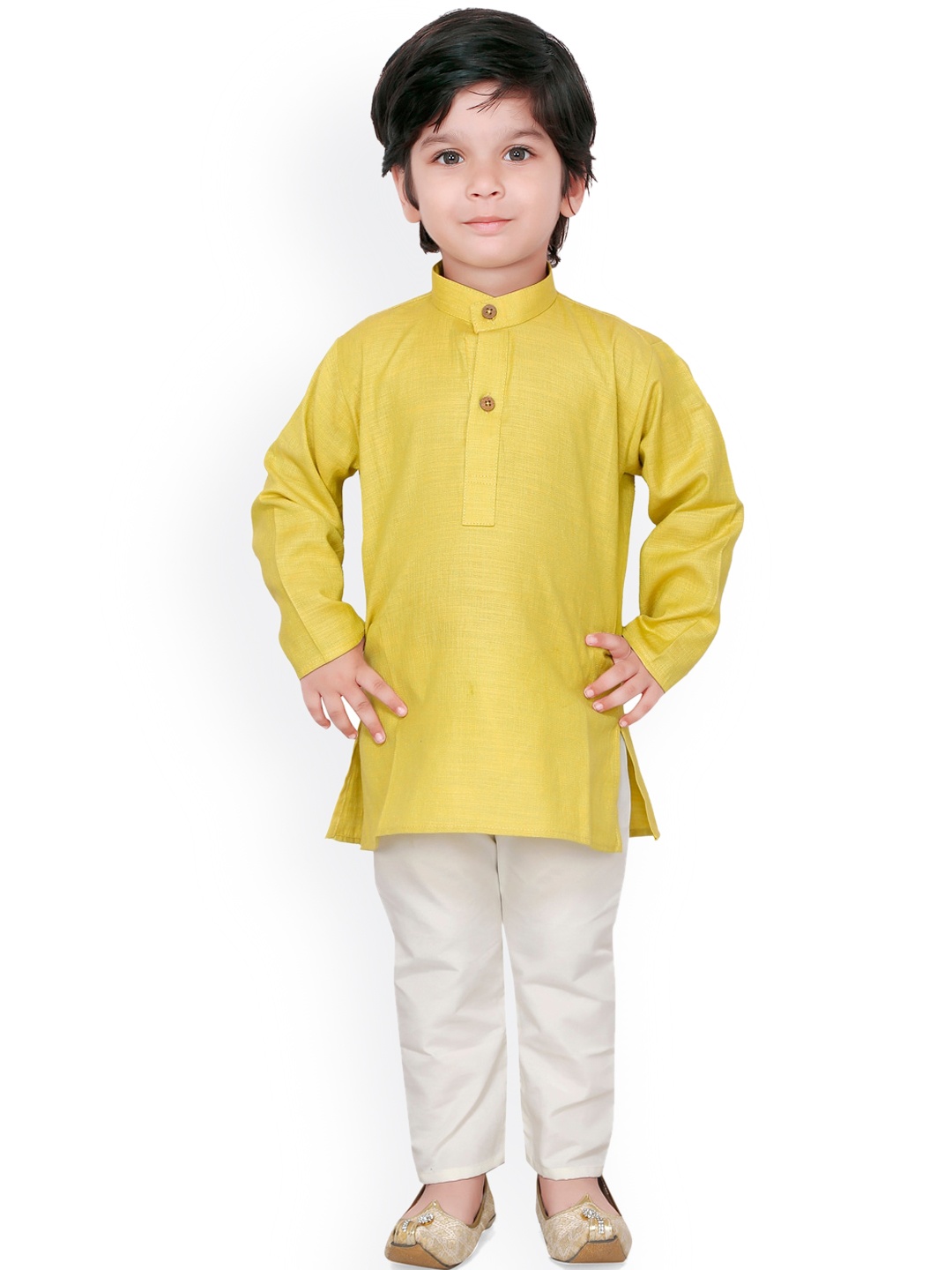 

Ridokidz Boys Yellow Regular Kurta with Pyjamas
