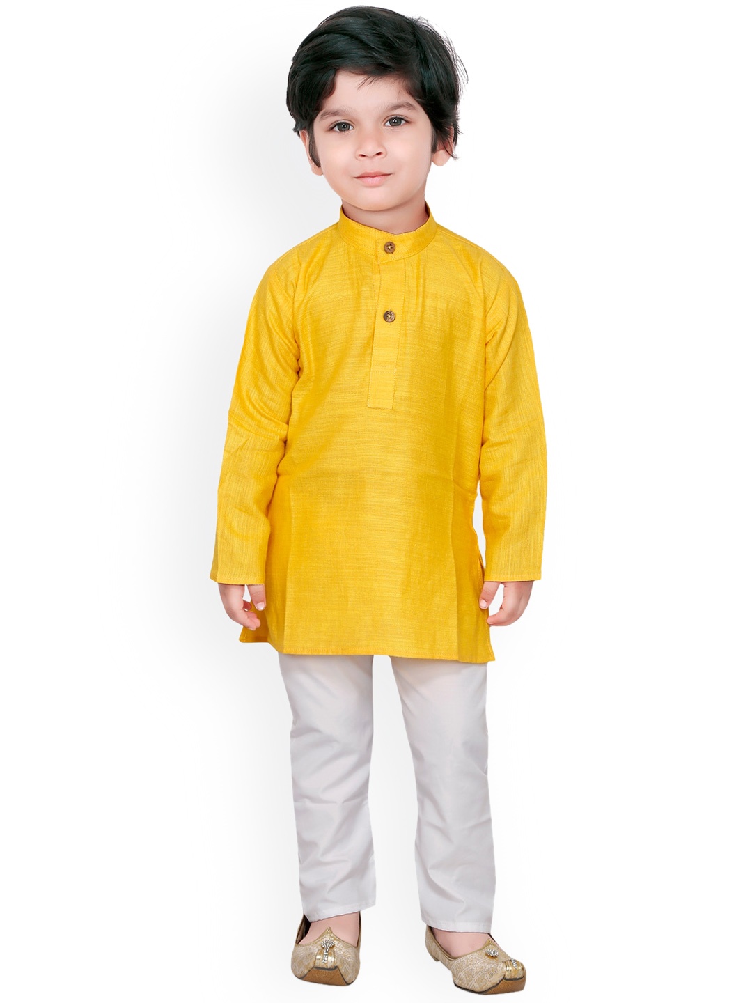 

Ridokidz Boys Yellow Regular Kurta with Pyjamas