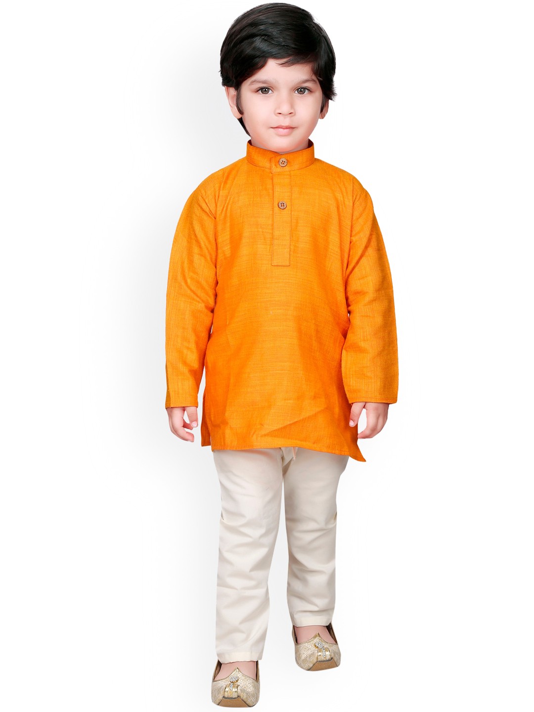 

Ridokidz Boys Orange Regular Kurta with Pyjamas