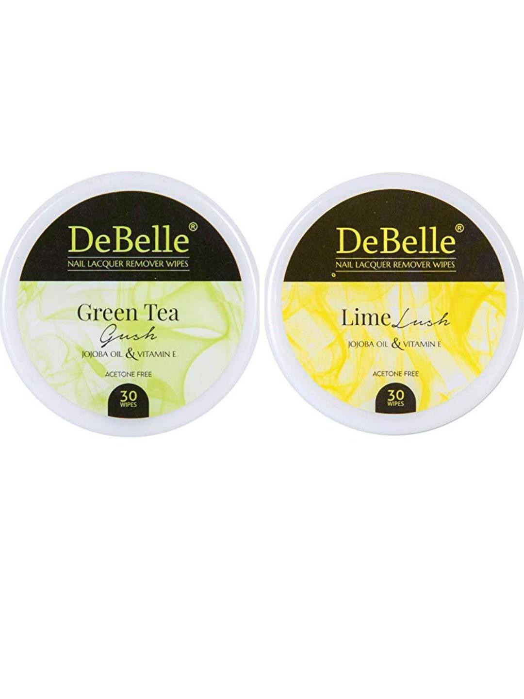 

DeBelle Set of 2 Nail Polish Remover Wipes - Green Tea Gush & Lime Lush, Na
