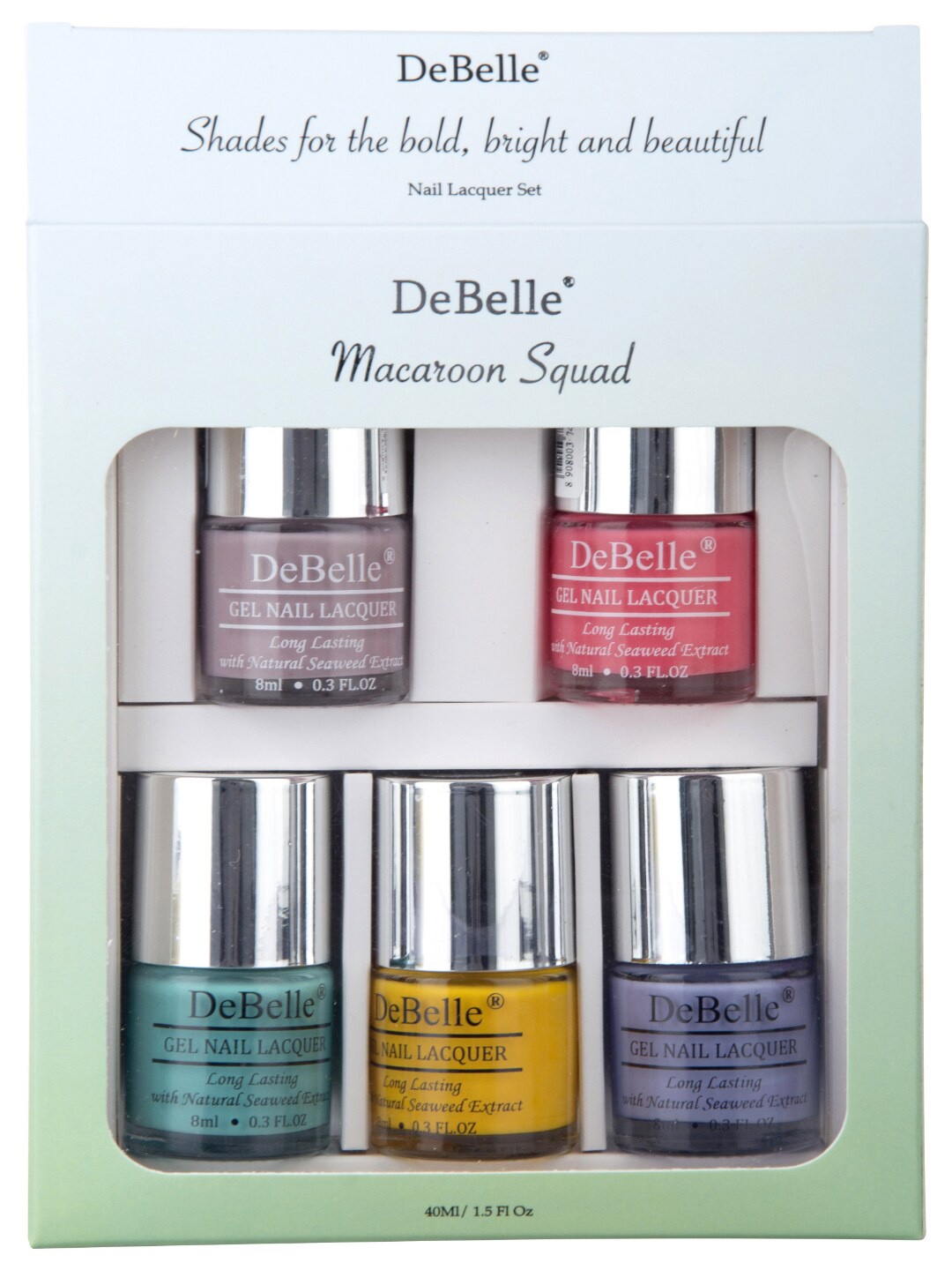 

DeBelle Set Of 5 Macaroon Squad Gel Nail Polish - 8 ml Each, Multi