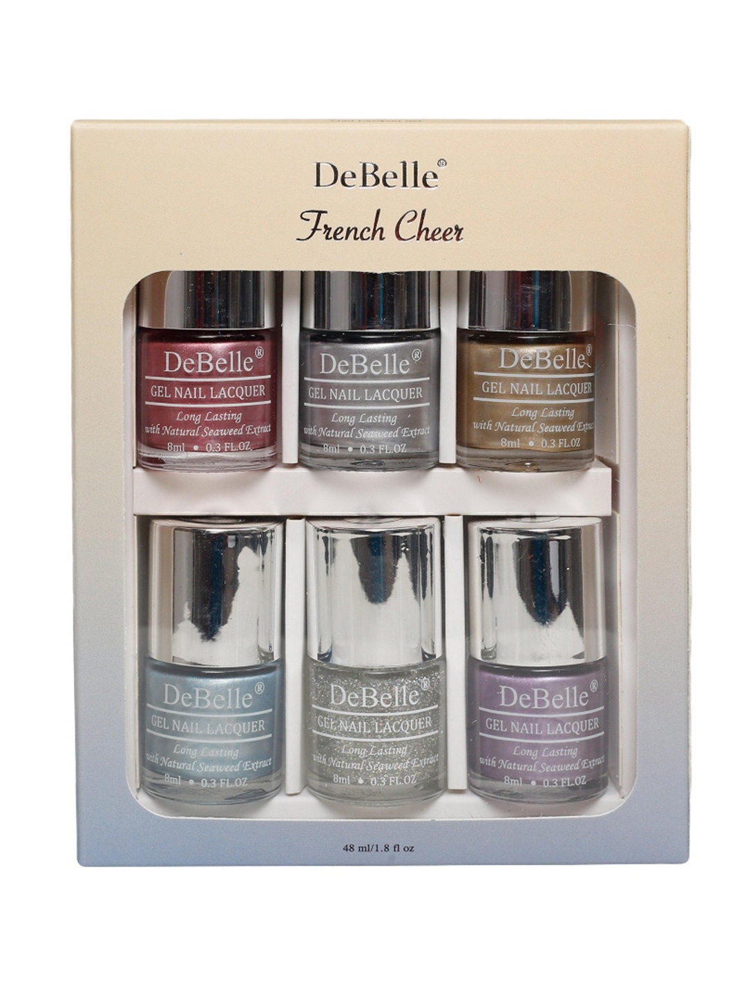 

DeBelle Set Of 6 French Cheer Gel Nail Polish - 8ml Each, Multi