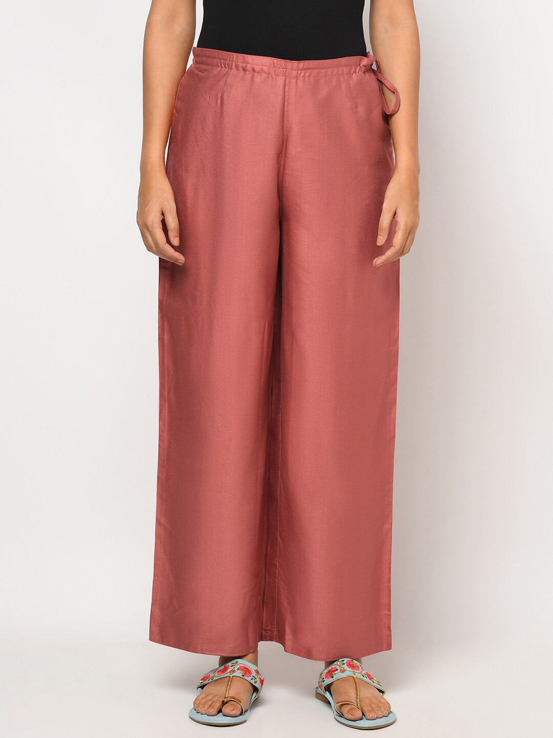 

Fabindia Women Mauve Palazzos