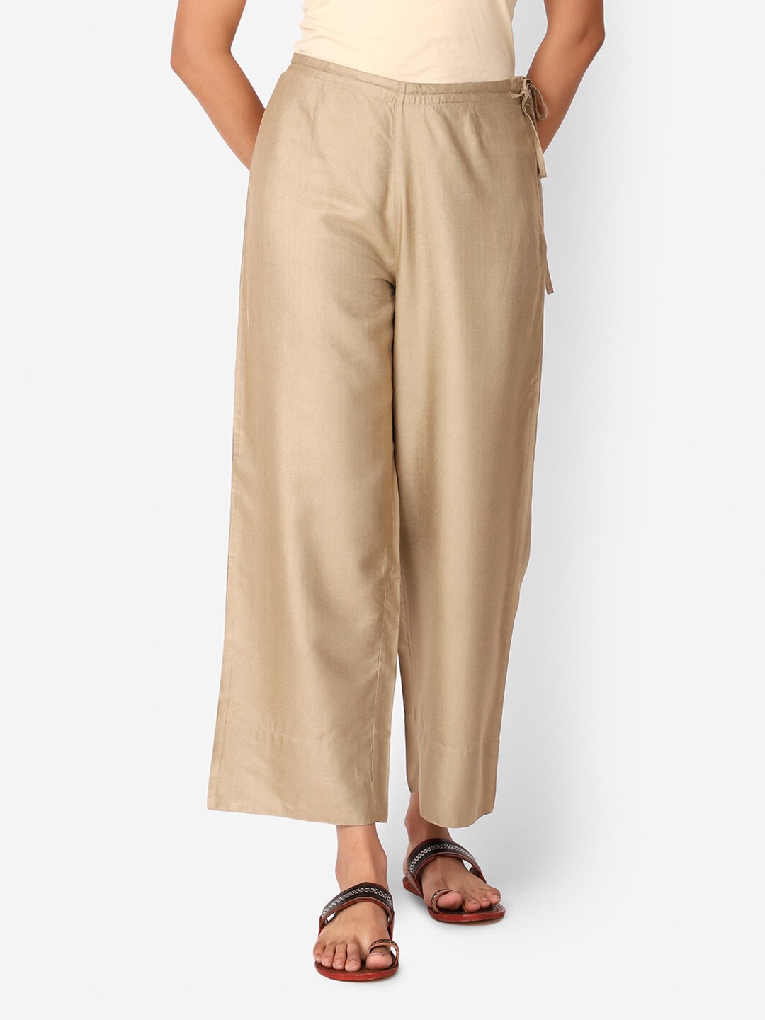 

Fabindia Women Beige Palazzos