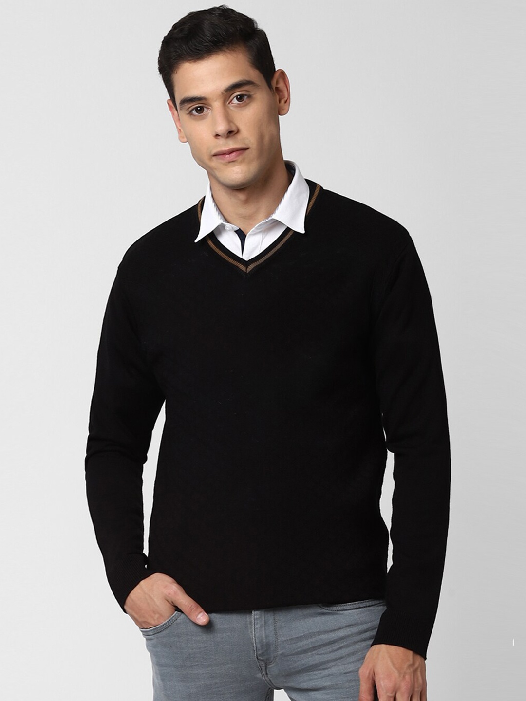 

Peter England Casuals Men Black Pure Acrylic Pullover