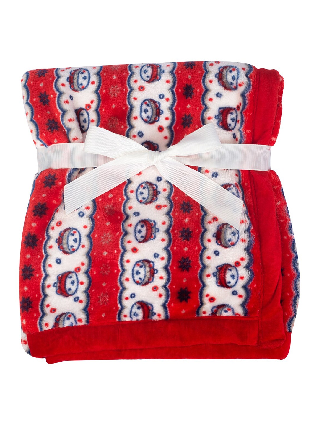

MeeMee Red & White Cartoon Characters Heavy Winter 350 GSM Single Bed Blanket