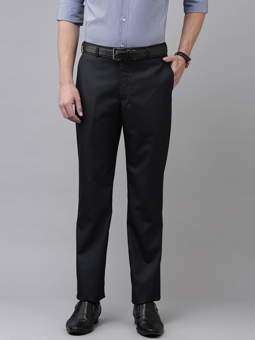 

Park Avenue Men Blue Formal Trousers