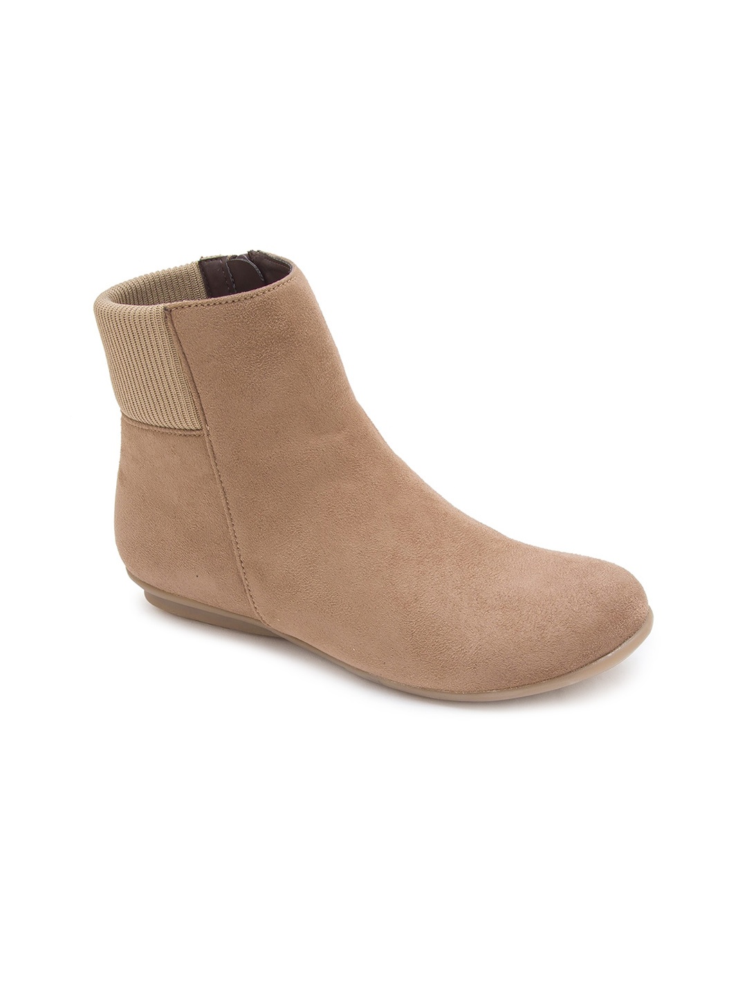 

CERIZ Women Brown Leather Flat Boots