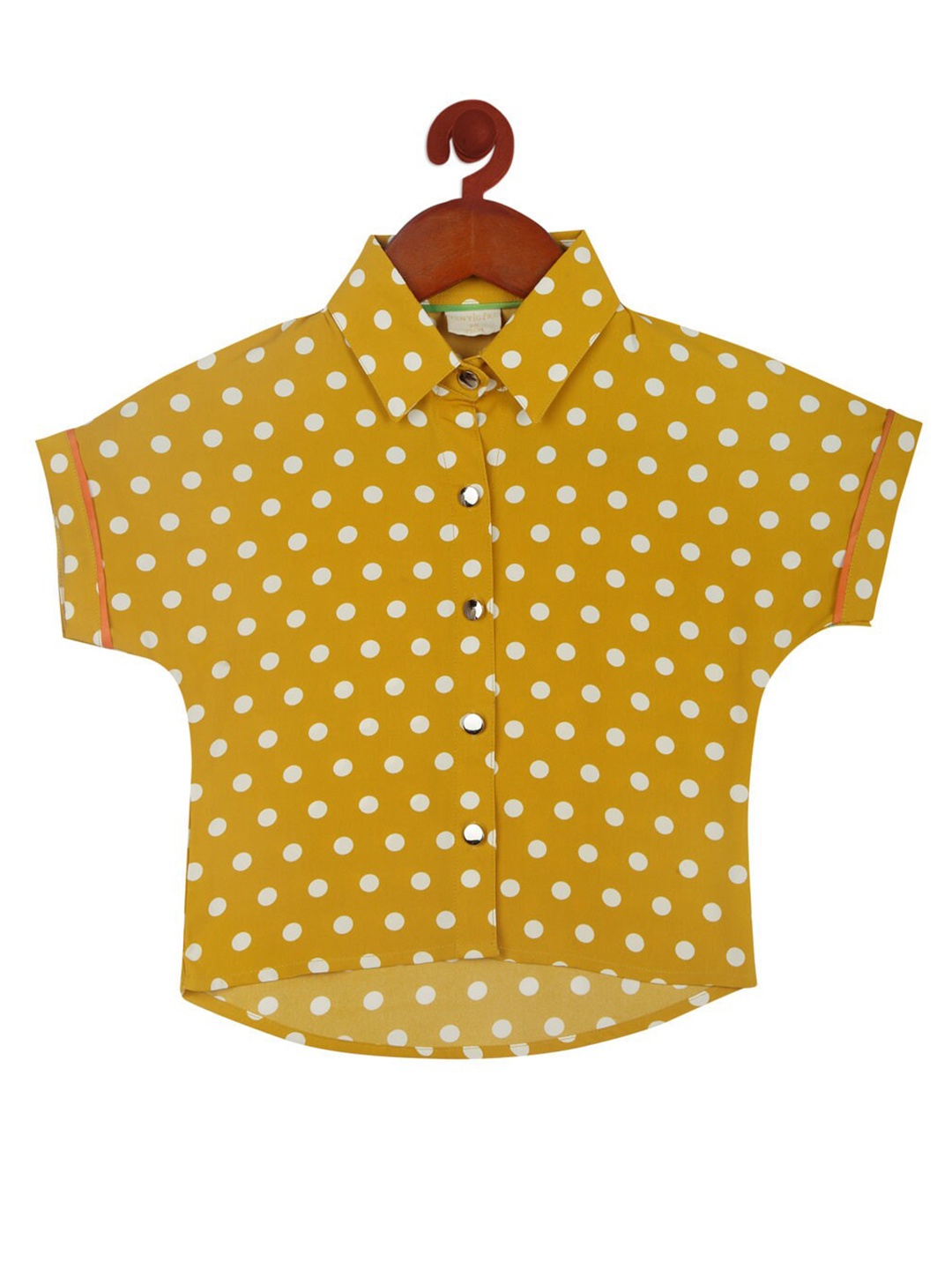 

Tiny Girl Girls Mustard Yellow Extended Sleeves Shirt Style Top