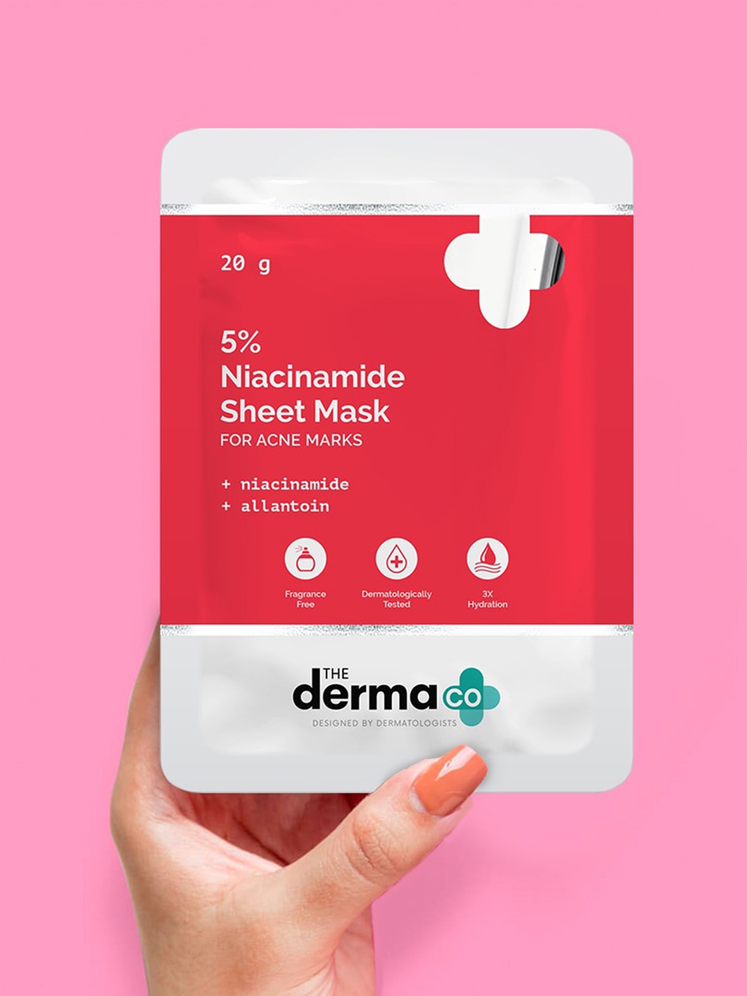

The Derma co. 5% Niacinamide & Allantoin Face Serum Sheet Mask, White
