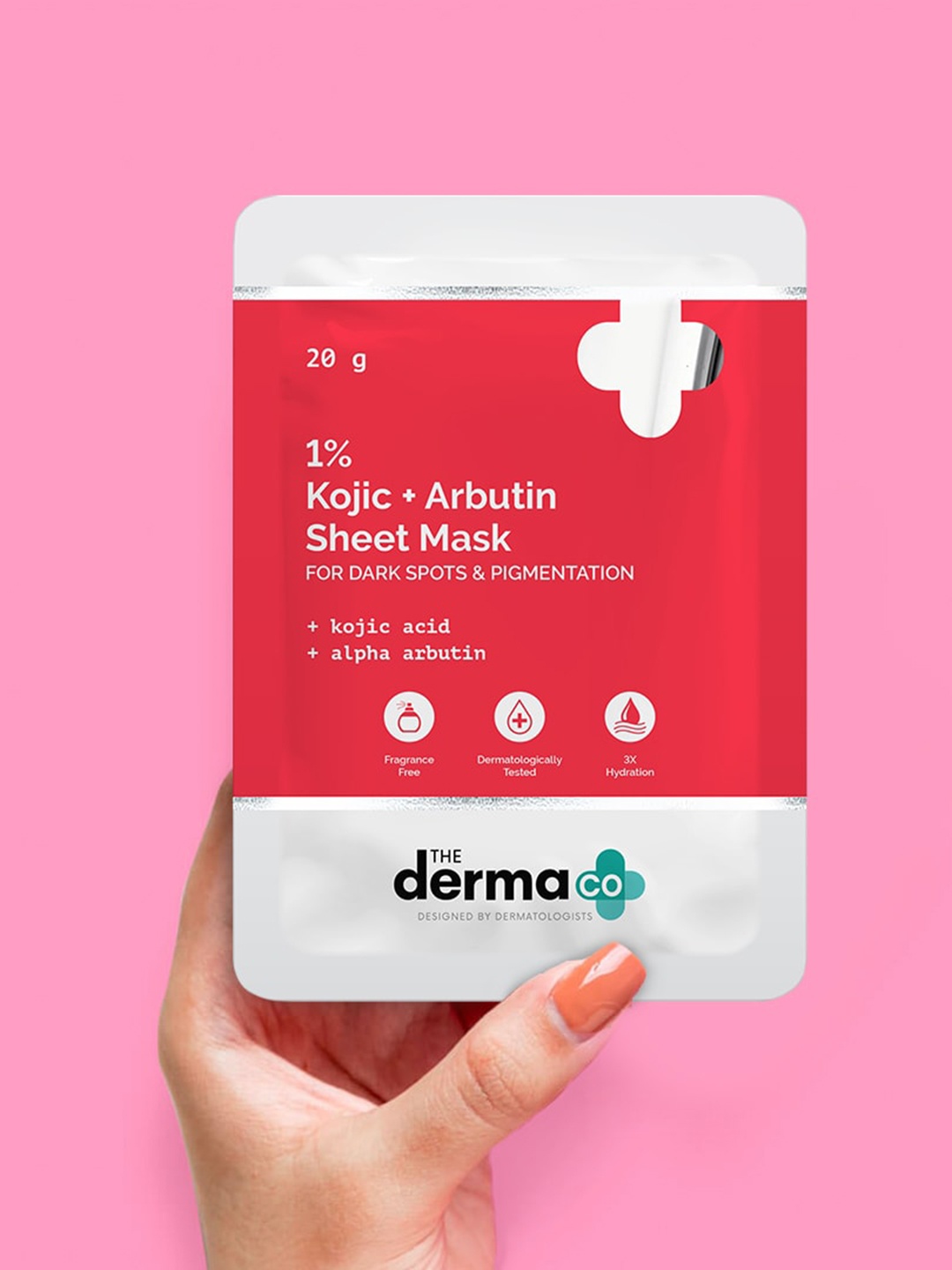 

The Derma co. Sheet Mask With Kojic Acid & Alpha Arbutin For Glowing Skin 20g, White