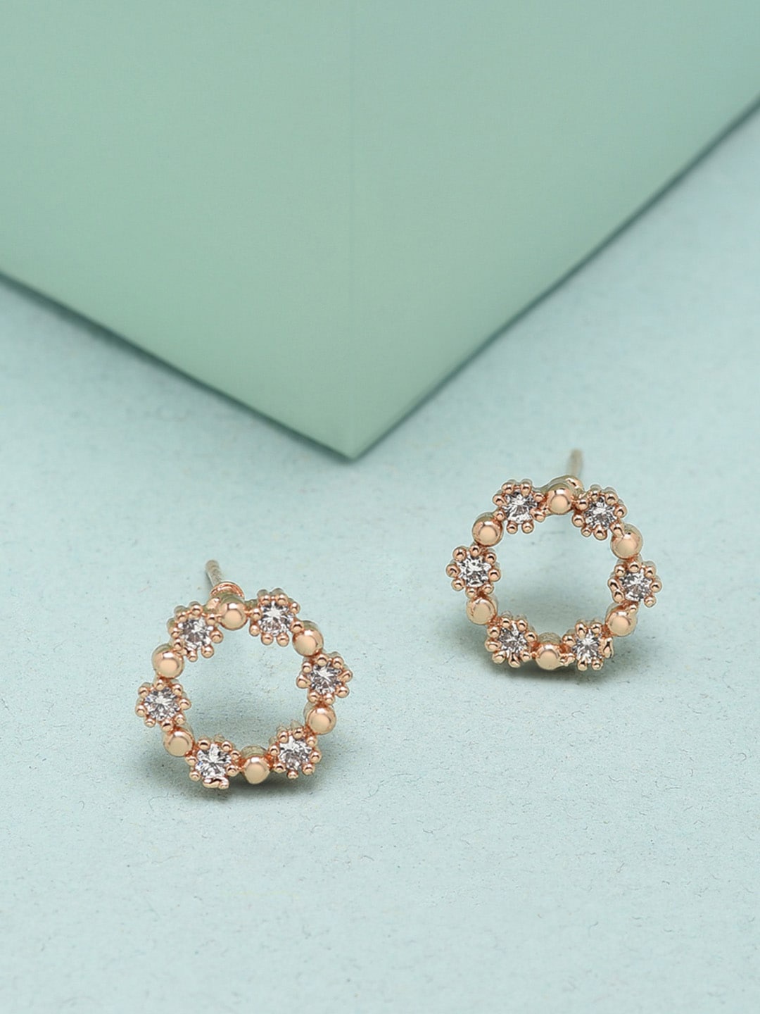 

AMI Rose Gold-Plated Contemporary Studs Earrings
