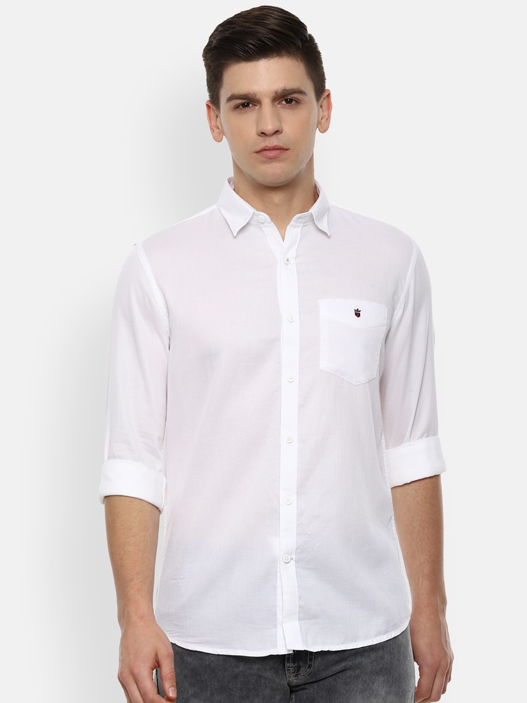 

Louis Philippe Sport Men White Slim Fit Opaque Casual Shirt